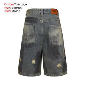 Jeans de Mezclilla de Alta Calidad, Diseño Desgastado, Corte Recto, Tejido de Algodón, Personalizados, Estilo Vintage Y2K, Rotos, para Hombre - Product Image 3