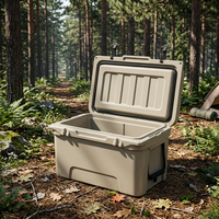Glacière rotomoulée moderne 65QT, très vendue, pour extérieur, portable, grande capacité, pour pique-nique, pêche, camping, transport de nourriture, étanche