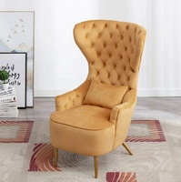 Hochwertige Wohnzimmer möbel Sofas Französisch Akzent Stuhl Samt Sofa Stühle Stoff Sessel