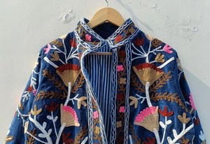Handmade Velvet Suzani Animal Woven Embroidered Bomber <b>Jacket</b> Ethnic Boho <b>Hippie</b> Winter Gift for Women - Product Image 4