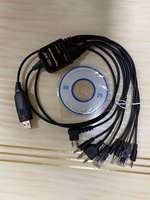 Cable Programador USB 8 en 1 para Computadora, para Kenwood, Baofeng, Motorola, Yaesus, Icom, Walkie Talkie, Radio de Auto, Software de CD