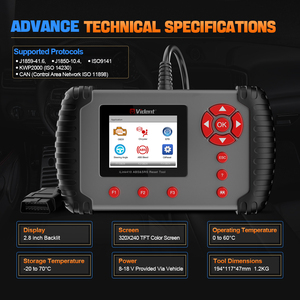 เครื่องมือวินิจฉัย OBDII รุ่น VIDENT ILink <span class=keywords><strong>410</strong></span> สำหรับรีเซ็ตและสแกนระบบ ABS&SRS ตรวจสอบข้อผิดพลาด ABS/SRS เครื่องอ่านโค้ดพลาสติก - Product Image 5