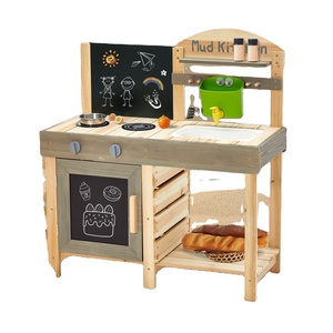 KINDERKÜCHSPIELZICHTE Jungen und Mädchen kleine Haushaltsgeräte Spielzeug Frühschule Simulation hölzerne Outdoor-Küchenspielzeuge - Product Image 1