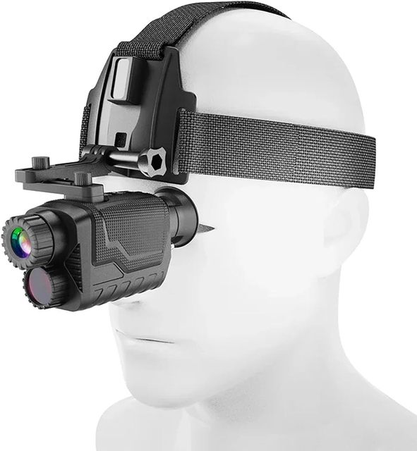 Helmet-Mounted 4K HD Night Vision Monocular 8X Zoom | Digital Infrared Night Vision Device Featuring Waterproof Wifi Video