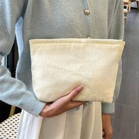 Sac pochette cosmétique à fermeture éclair pour maquillage en toile de coton personnalisé avec logo OEM sacs organisateur en tissu de jute de coton Jacquard naturel pour téléphone