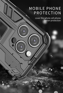 Funda de Lujo para Teléfono Celular para <span class=keywords><strong>Samsung</strong></span> iPhone 11 12 13 14 15 <span class=keywords><strong>Pro</strong></span> Max, Carcasa a Prueba de Golpes de Silicona TPU PC con Soporte Magnético - Product Image 4