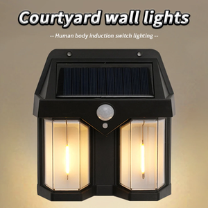 3 מצבים 1200 ביטחון mah אבטחה אורות קיר סולארי חיצוני מנורת שמש פיר תנועה חיישן אור השמש אור לגינה - Product Image 4