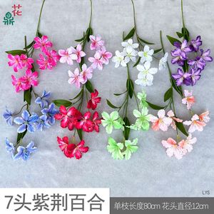 Arreglo de flores artificiales de seda Mu Jin para decoración del hogar y bodas - Product Image 3