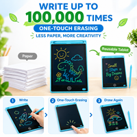 Tablet Gambar Papan Tulis LCD Pintar Tanpa Tinta Terbaru, Berwarna-warni, Dapat Dihapus, untuk Menggambar, Hadiah