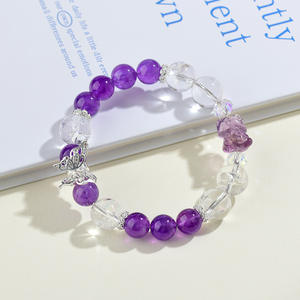 Vente en gros naturel blanc Asay améthyste or avalant bracelet de bête bracelet papillon original - Product Image 4