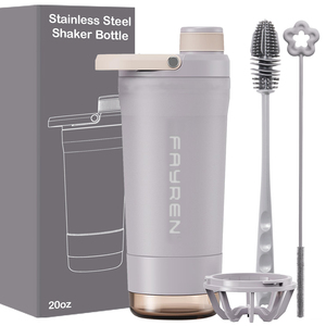 Brosse de nettoyage pour bouteille shaker en acier inoxydable 20oz, gobelet isotherme sous vide, anti-fuite, résistant à l'eau bouillante, pour la gym et le sport - Product Image 1