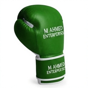 Gants de boxe personnalisés avec logo, gants d'entraînement pour sac de frappe, gants de combat d'arts martiaux, vert et blanc - Product Image 5