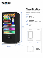 Distributeur automatique commercial, service OEM de marque privée, distributeur intelligent automatique, surveillance à distance, construction en acier inoxydable