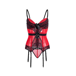 Corsé de encaje negro de calidad para mujer, lencería Sexy de talla grande, corsés de pecho grande y corpiño, lencería para mujer - Product Image 4