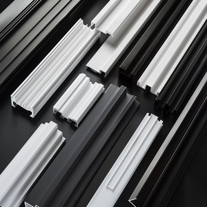 Mở Khuôn Tùy Chỉnh Chất Lượng Cao Nhựa PVC Trượt Rèm Theo Dõi Rèm Đường Ray Trượt Cho Trang Trí Nội Thất - Product Image 3