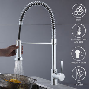 Leelongs 360 <span class=keywords><strong>Robinet</strong></span> Pivotant Chrome <span class=keywords><strong>2</strong></span> Fonctions Tête <span class=keywords><strong>de</strong></span> Pulvérisation Eau Chaude-Froide <span class=keywords><strong>Robinet</strong></span> <span class=keywords><strong>de</strong></span> Cuisine en Acier Inoxydable - Product Image 5