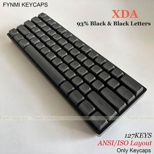 Fynmi ISO ANSI <span class=keywords><strong>XDA</strong></span> 93% สีดำตัวอักษรสีดำ100% สี PBT Dye การระเหิด <span class=keywords><strong>XDA</strong></span> สูง9.0มม. ปุ่มกดสำหรับ MX สวิตช์กล - Product Image 3