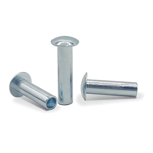 Rivet semi-tubulaire à tête plate, rivets semi-tubulaires en acier zingué pour meubles et chaises - Product Image 3