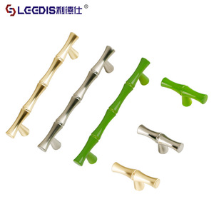 Lgedis Bamboo Shape Zinc Alloy Drawer Handle Modern Furniture Cabinet Hardware <b>Knob</b> Durable Plated Finish - Product Image 5