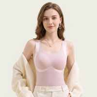 Gilet thermique de luxe en lyocell et soie pour femme, débardeur sans couture amincissant, sous-vêtement chauffant magnétique pour l'hiver