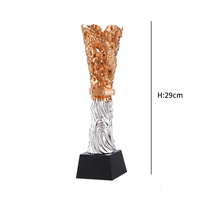 DEMO Trophy Cup Production en usine Logo et motif personnalisés sur la base en cristal noir Creative New Resin Trophies Awards