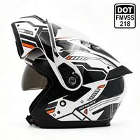 Casque de moto intégral modulaire certifié DOT, en EPS haute densité et PC, double visière, fabrication OEM, approvisionnement en gros, casque de sécurité
