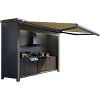 Armoire de barbecue pliable personnalisée avec logo, éclairage LED, en acier inoxydable, station de cuisson extérieure multifonctionnelle pour la vente en gros