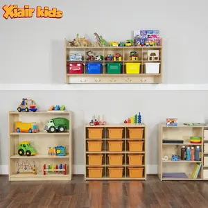 Xiair Kids Toys Storage Cabinet Kindergarten Classroom Furniture legno bambini Nursery Furniture Toys Shelf Storage For Kids