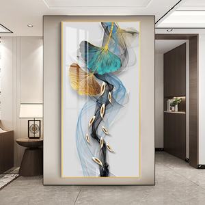 Cuadro Abstracto de Paisaje en Oferta, Arte de Pared para Sala de Estar, Retrato, Decoración del Hogar, Pintura 3D de Peces en Cristal y Porcelana, Personalizable - Product Image 5