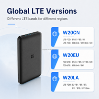 Traceur d'actifs GPS 4G LTE W20, dispositif de suivi de fret portable avec capteur de température et d'humidité Bluetooth