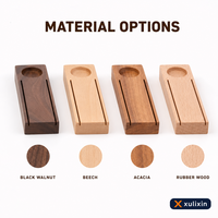 Alas Dudukan Kayu Walnut Solid Grosir dengan Slot Mesin untuk Pajangan Kalender Foto dan Tablet, Pemesinan CNC