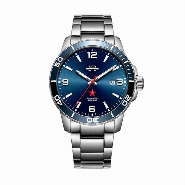 Beijing Whale Diver 200M Watch 43mm Automatic Mechanical Watch Stainless Steel Calendar Business Watch Man Men Watch Simple