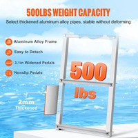 Échelle flottante en aluminium détachable pour embarcation, piscine, escalier, balcon et villa