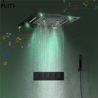 Hm 16 "Multi-Fonction Thermostat Robinet LED Cascade Musique Douche Robinet Ensemble