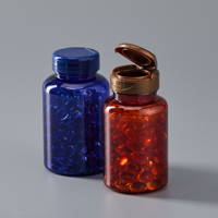 Bouteilles en plastique PET pour médicaments de 80 cc et 100 cc, couleur personnalisée, emballage de beauté, bouchon à vis, capsules