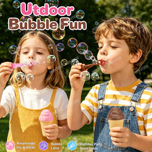 Wanna Bubbles ODM OEM Vente en gros Jouet bâton à bulles de crème glacée sans désordre avec solution à bulles en sachet de 50 ml pour enfants, pour jeux d'été en extérieur - Product Image 2