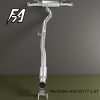 Pour Mercedes A45 W177 2.0T système d'échappement section moyenne et arrière chat tuyau d'échappement électrique valve silencieux voiture échappement