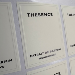 Tùy chỉnh sinh thái thân thiện dính dập nổi Glossy Matte logo dập nổi nhãn dán nhãn, không thấm nước lá vàng nhãn mỹ phẩm - Product Image 2