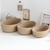 Paniers de rangement en corde de coton pour la maison, organisateurs de pépinière pour bébé tissé et mignon, panier de jouets pour petit chien, paniers cadeaux vides