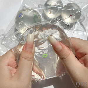 QYS Pure Handmade Small Nose Pinch Silicone Squeeze Toy Transparent Cartoon Small Ball DIY Music Cream Feeling <b>Squishy</b> Toy - Product Image 2