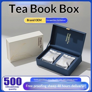 Custom <b>Book</b>-Style Tea Gift <b>Box</b> with Lid for Specialties & Souvenirs, Personalized Logo Printing - Product Image 5