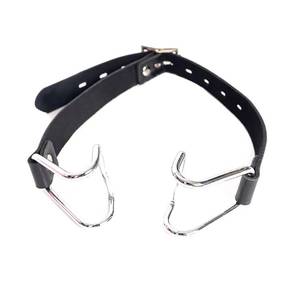 BDSM contraintes métal <span class=keywords><strong>bouche</strong></span> ouverte harnais Gag épandeur griffe crochet Force Gags pour femmes érotique Oral Sex Toys - Product Image 1