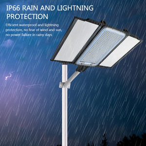 Lampadaire solaire pliable 3 faces 600W tout-en-un avec capteur de mouvement PIR et RGB, éclairage d'inondation étanche IP66 - Product Image 4