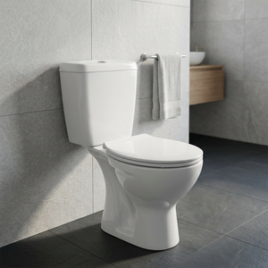 Rimless Italian Design Two Piece Ceramic Toilet Aqua Pan Close Couple Bathroom WC Commode Set - Product Image 5