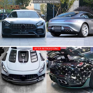 ชุดแต่งตัวถังรถยนต์เบนซ์ปี 2019-2021 พร้อมฝาครอบเครื่องยนต์คาร์บอนไฟเบอร์ กันชนหน้า/หลัง ช่องรับอากาศ แบบติดตั้งง่าย ใช้ได้กับรถทั่วไป - Product Image 3