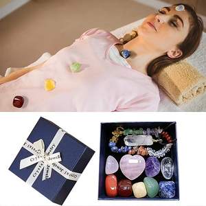 Ensemble de cristaux de guérison, lot de 11 pièces, poli, bricolage, bracelet en cristal énergétique, collier, <span class=keywords><strong>pierre</strong></span> d'amour ovale <span class=keywords><strong>rose</strong></span> pour la thérapie des 7 centres - Product Image 6