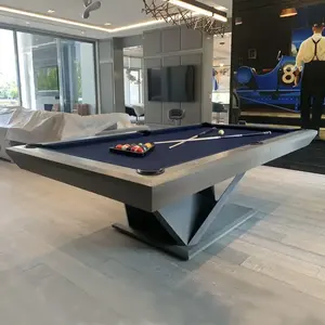 China Supplier Ronsen Factory Made Adult Sports Multi Function 7ft 8ft 9ft Size 2 in 1 Billiard Table with Lights