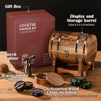 Coffrets cadeaux de fumeur de whisky haut de gamme avec 6 moules en bois et en glace pour cadeau masculin, fête des pères, anniversaire