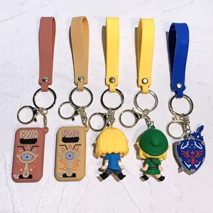 Offre Spéciale la légende de Zelda souffle du hibou sauvage bouclier porte-clés en plastique souple figurine accessoires de jeu