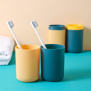 Travel Toothbrush Cup With Cover Portable <b>Toothpaste</b> Holder For Bathroom And Travel Use - Product Image 4